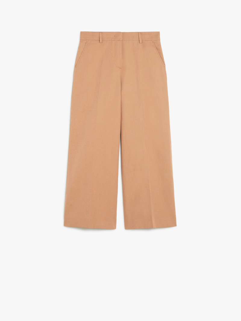 ZIRCONE Cotton and linen canvas trousers 1