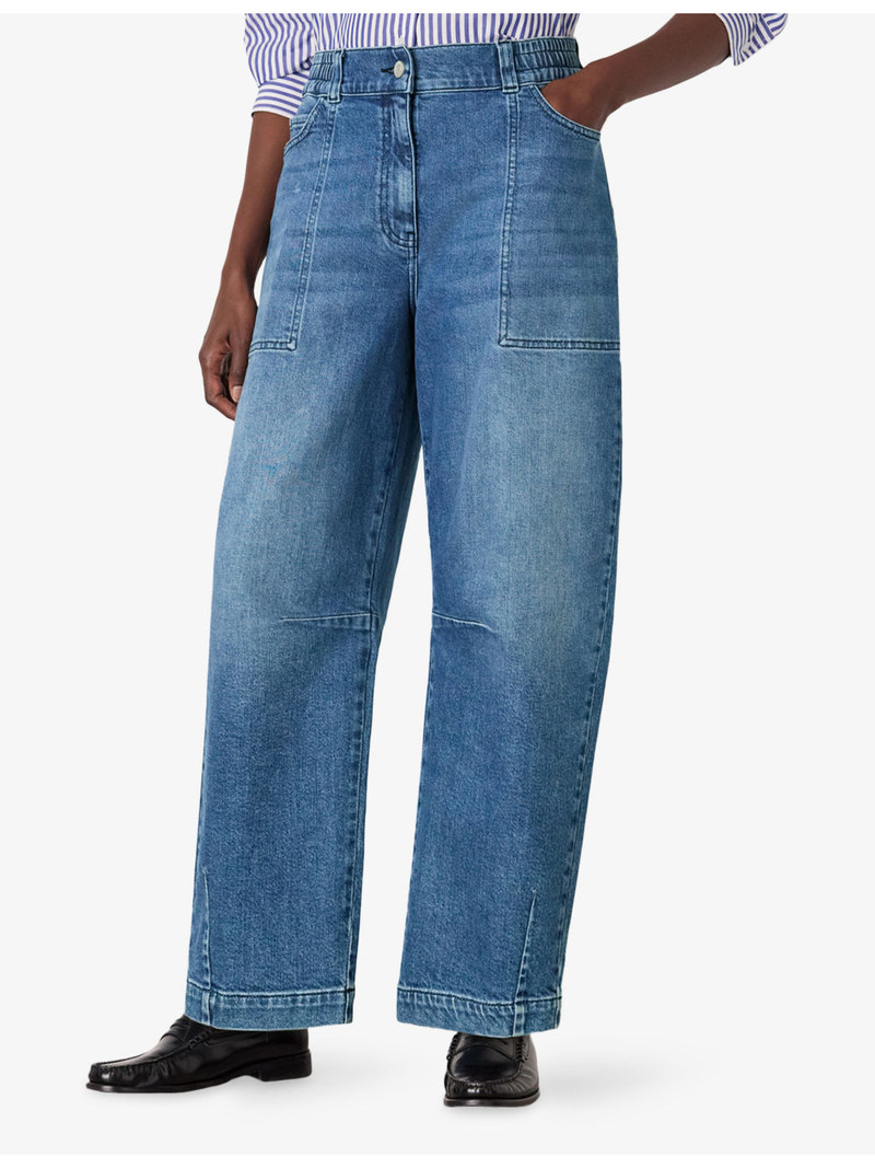 Barrel Elasticated-Waist Stretch-Denim Jean 3