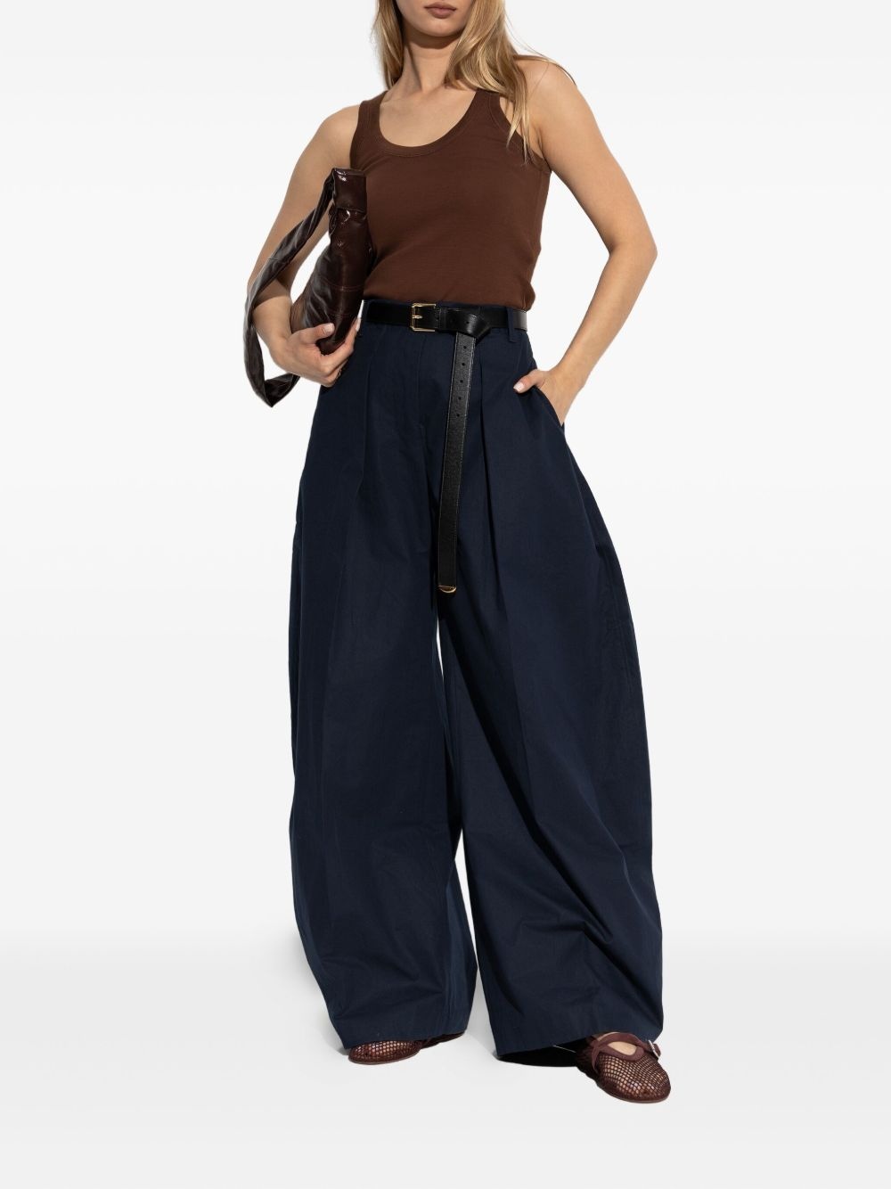 scoop-neck cotton tank top - 2