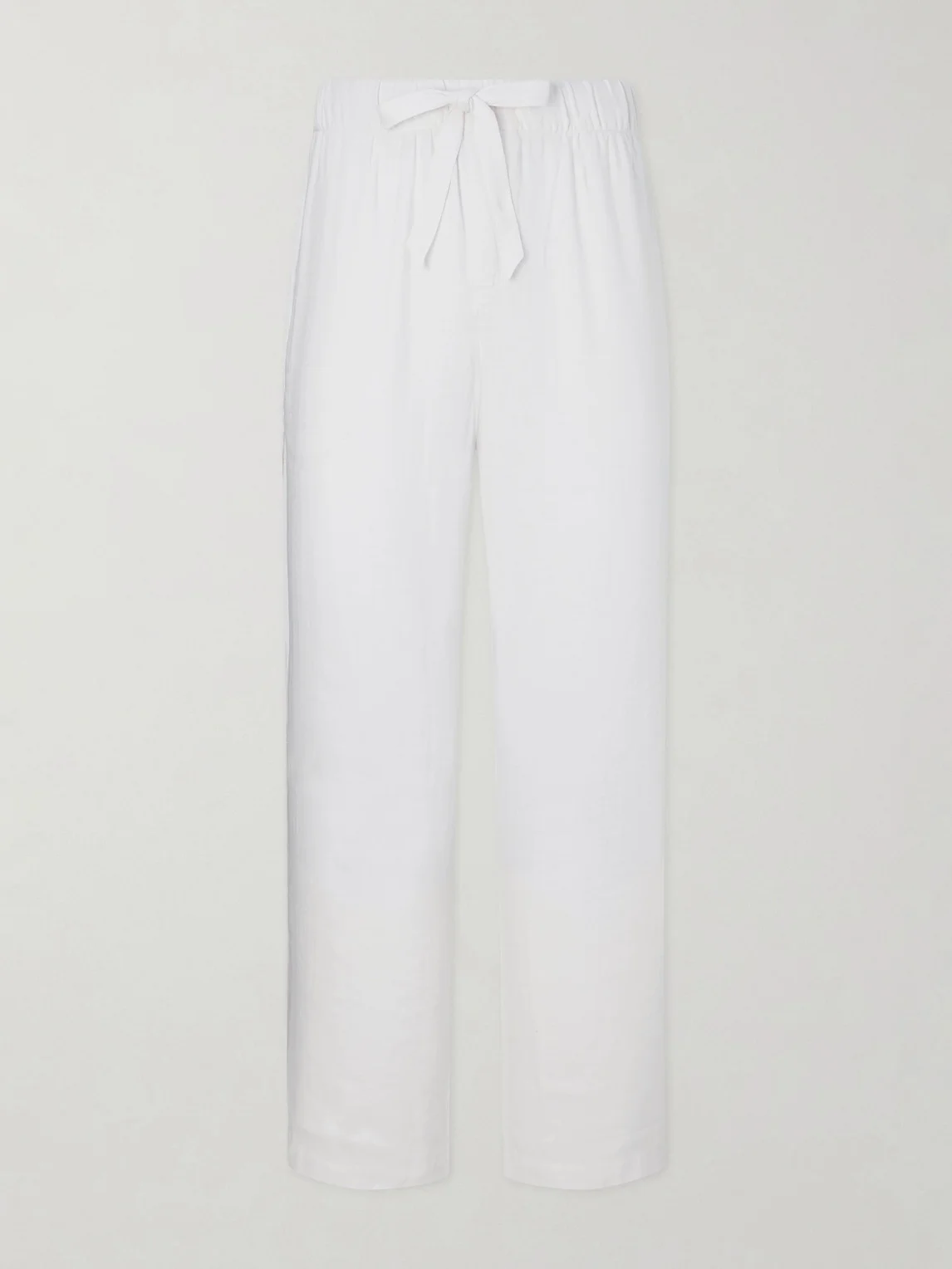 Luan Straight-Leg Linen and Cotton-Blend Drawstring Trousers - 1