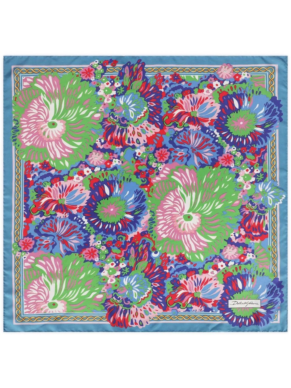 floral-print silk scarf - 1