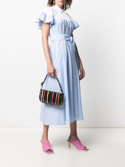 BY FAR artist-stripe leather tote bag outlook