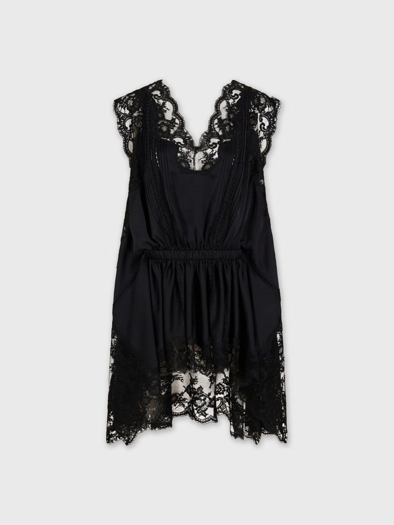 black mesh dress floral Sadie & Sage Mini Dress | Black