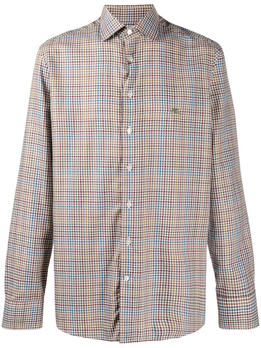 checked button-up shirt - 1