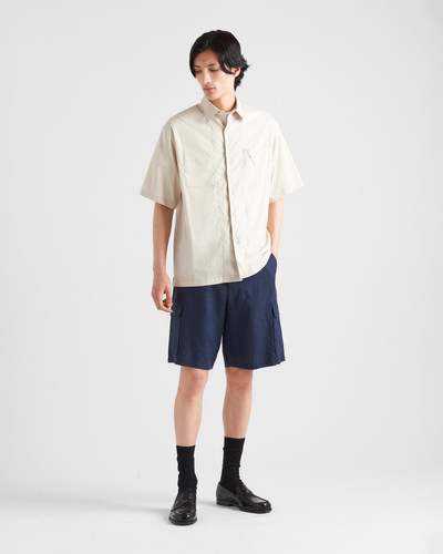 Prada Short-sleeved stretch cotton shirt outlook