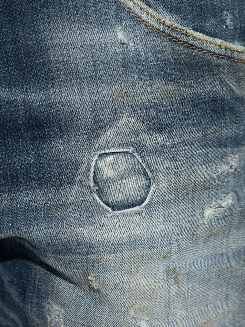 distressed slim-cut jeans 5