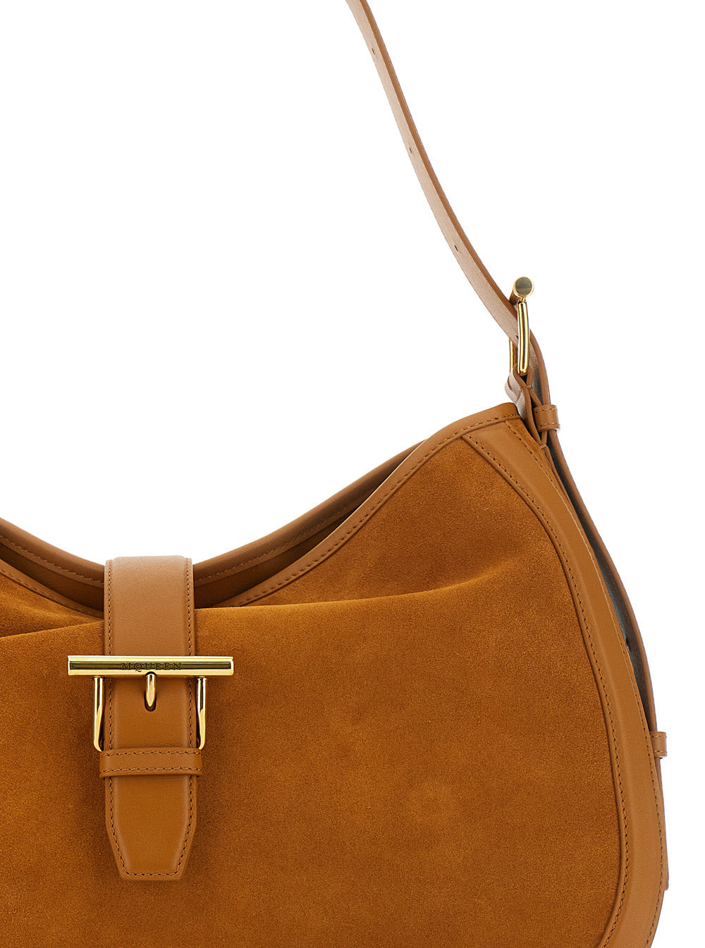 Alexander Mcqueen Women Brown Shoulder Bag With Adjustable Shoulder Strap And T Buckle Closure On Th - 5