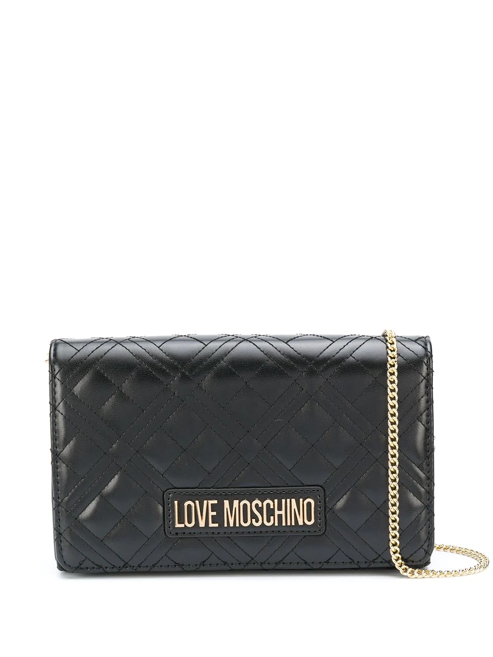 quilted logo crossbody bag - 1