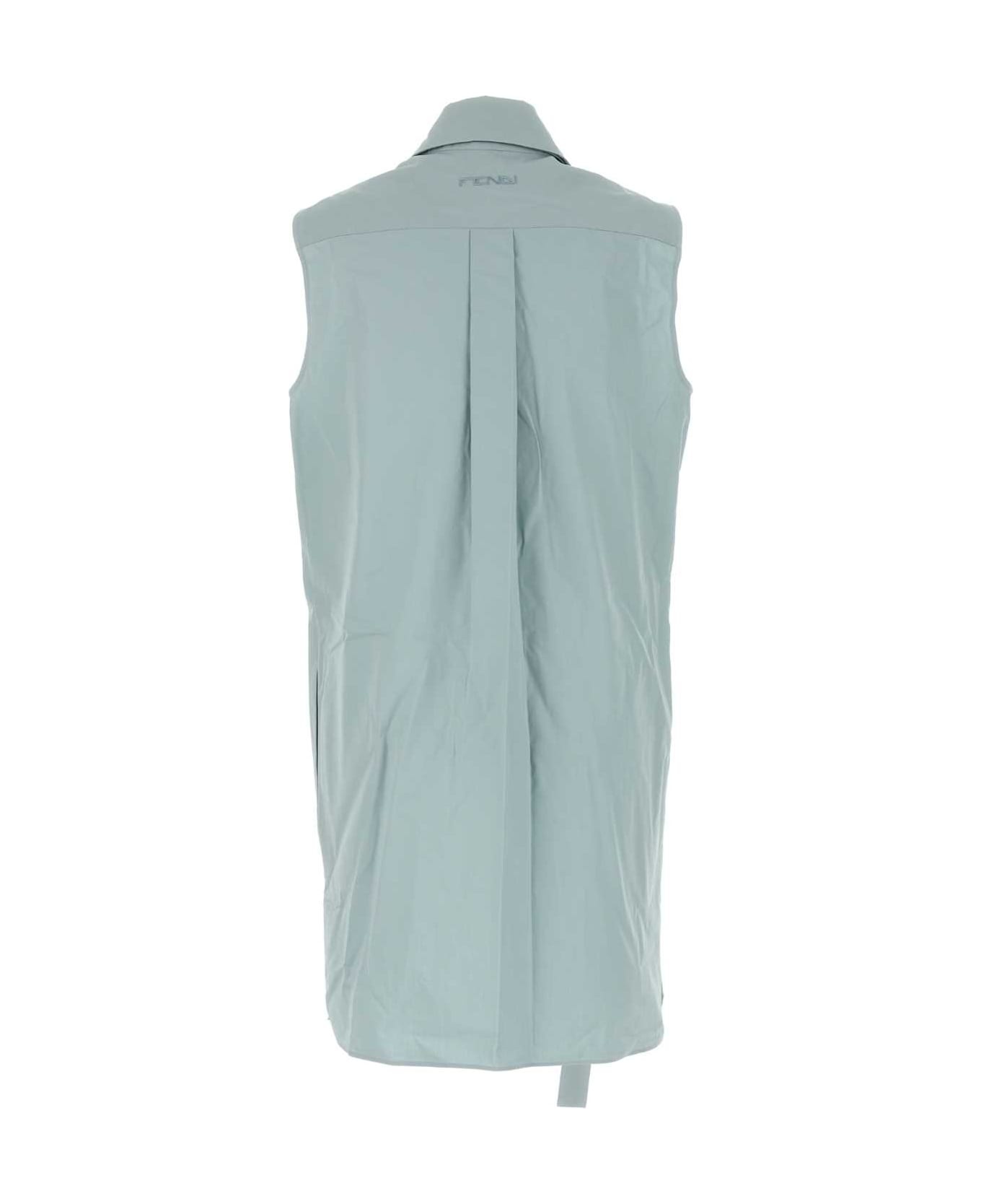 Powder Blue Cotton Dress - 2