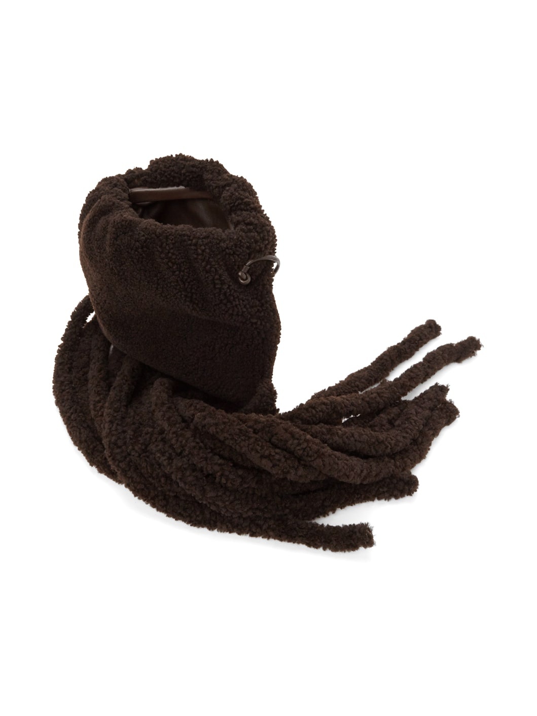 Brown Shearling 'The Fringe' Bag - 5