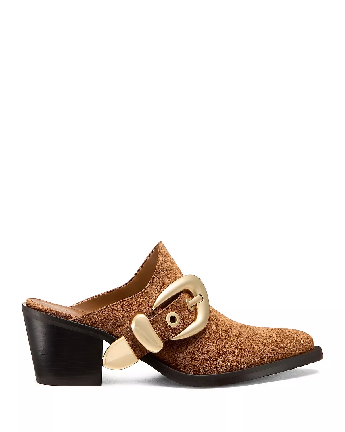Women's Maven Almond Toe Western Style Block Heel Mules - 2