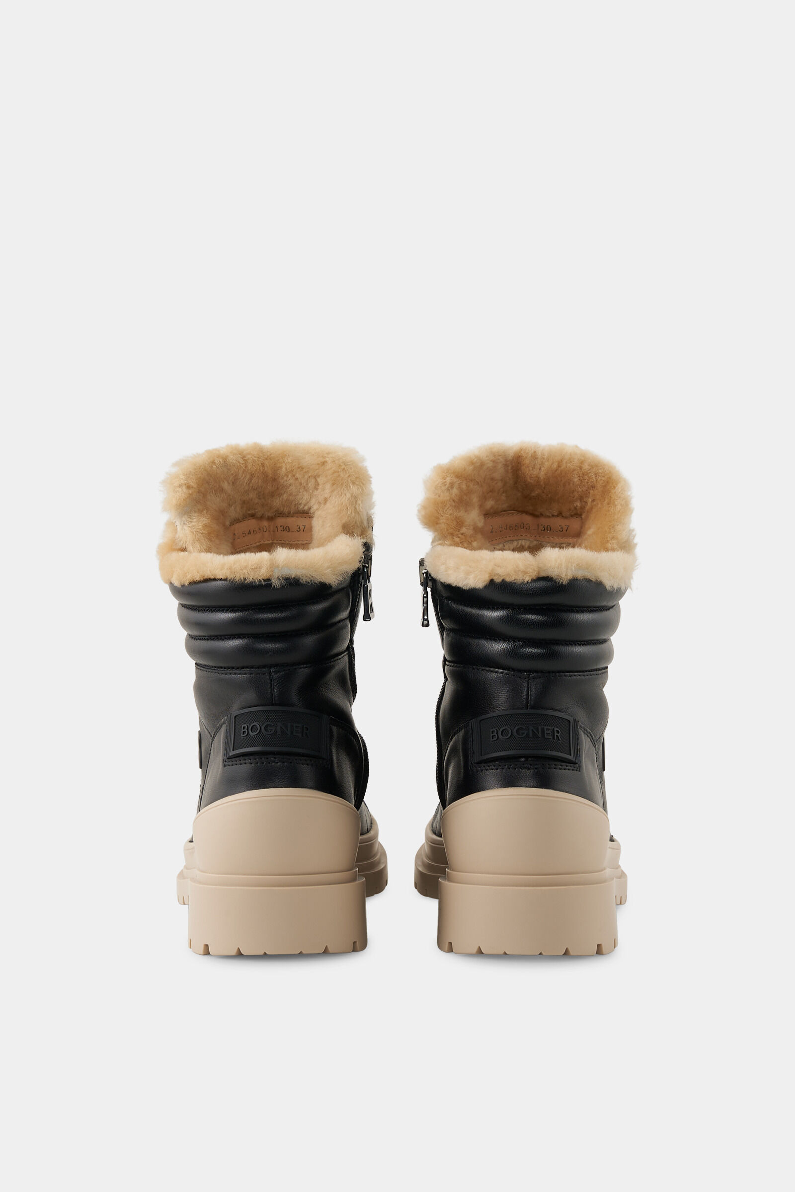 Mid boots St.Moritz with spikes in Black/beige - 5