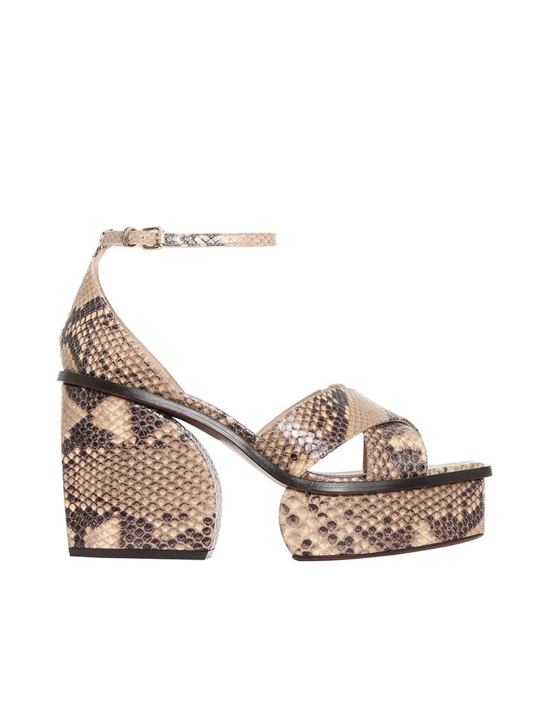 SNAKE PRINTED PLATFORM SANDAL 1