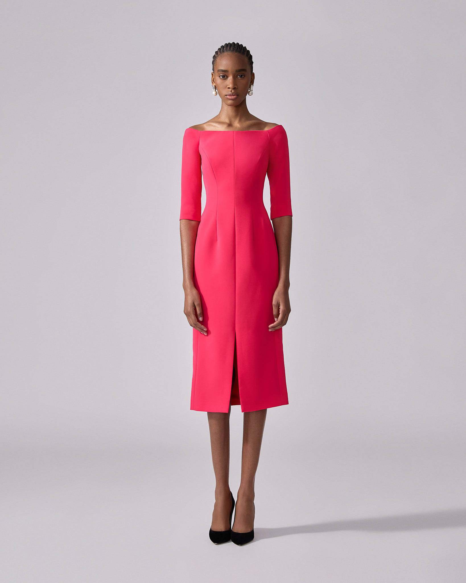 Off-Shoulder Midi Dress - 2