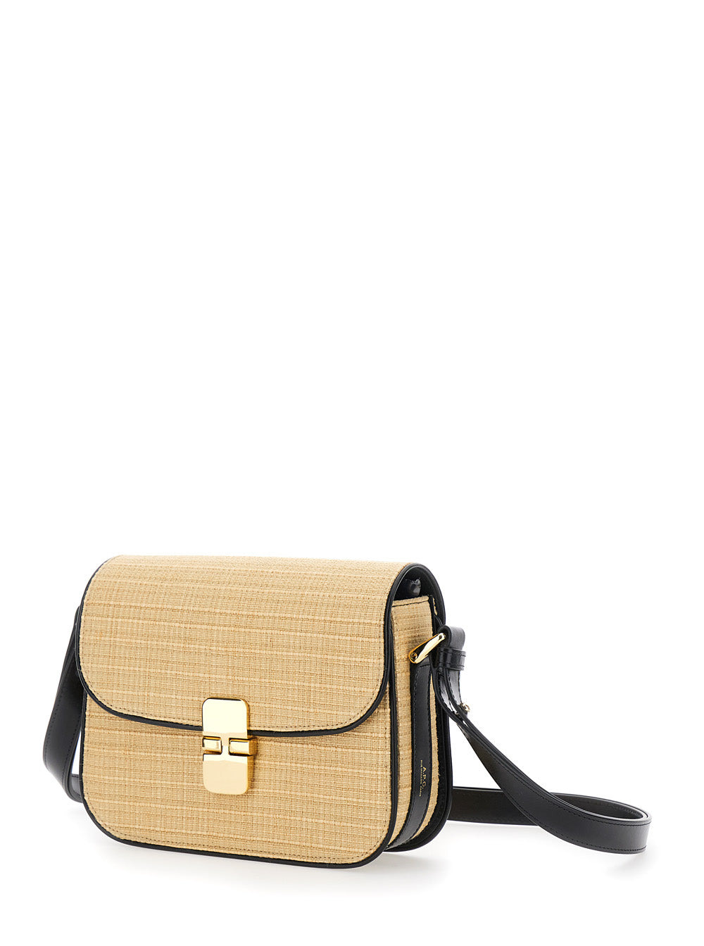 A.P.C. Women 'Grace Small' Beige Shoulder Bag With Clasp Closure And Adjustable Leather Strap In Lea - 2