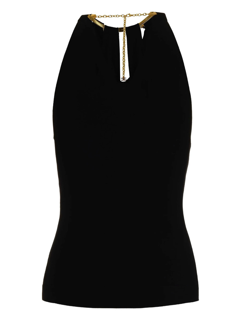 ELISABETTA FRANCHI Elisabetta Franchi Chain-detail Halterneck Top outlook