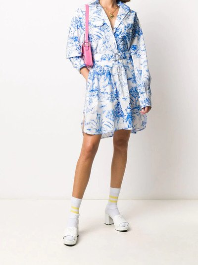 MSGM jungle print shirt dress outlook