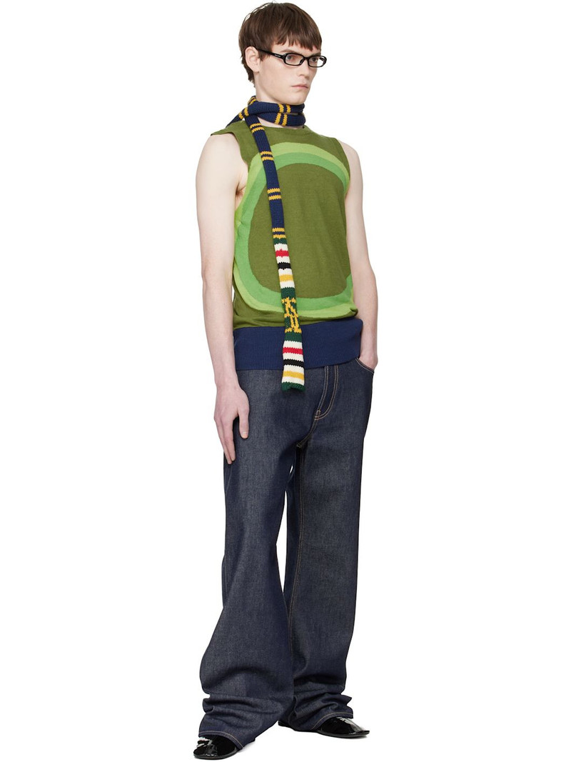 EDWARD CUMING Green Vortex Tank Top outlook