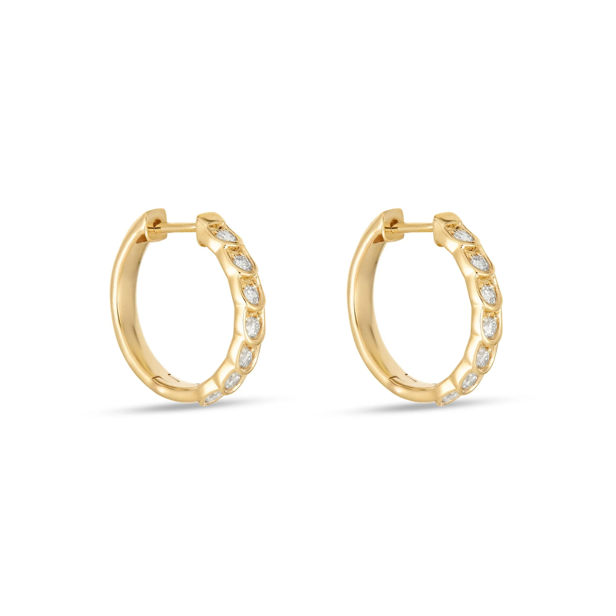 LAB-Created Diamond La Scala Hoops - 1