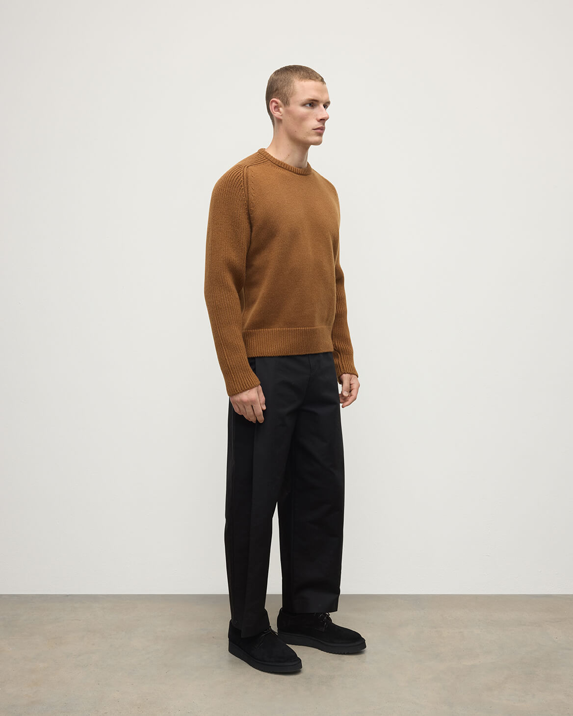 Ribbed Camel Cashmere Jumper - 3