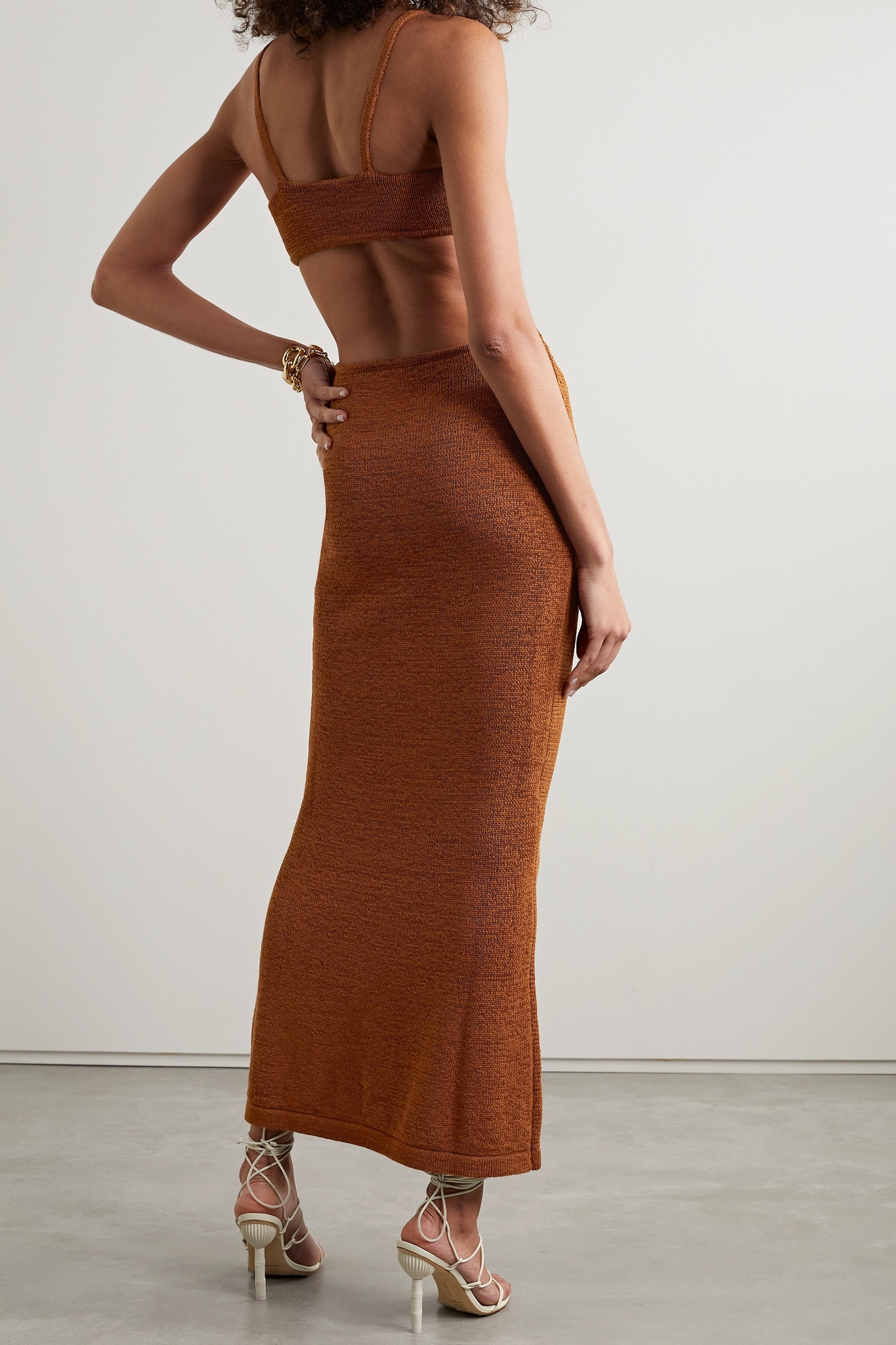 Serita cutout cotton-blend maxi dress - 3