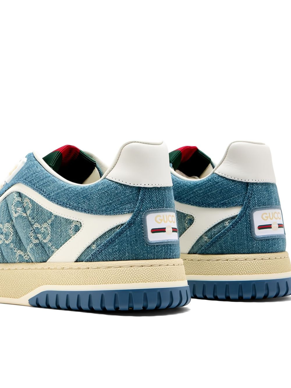 monogram denim sneakers - 2
