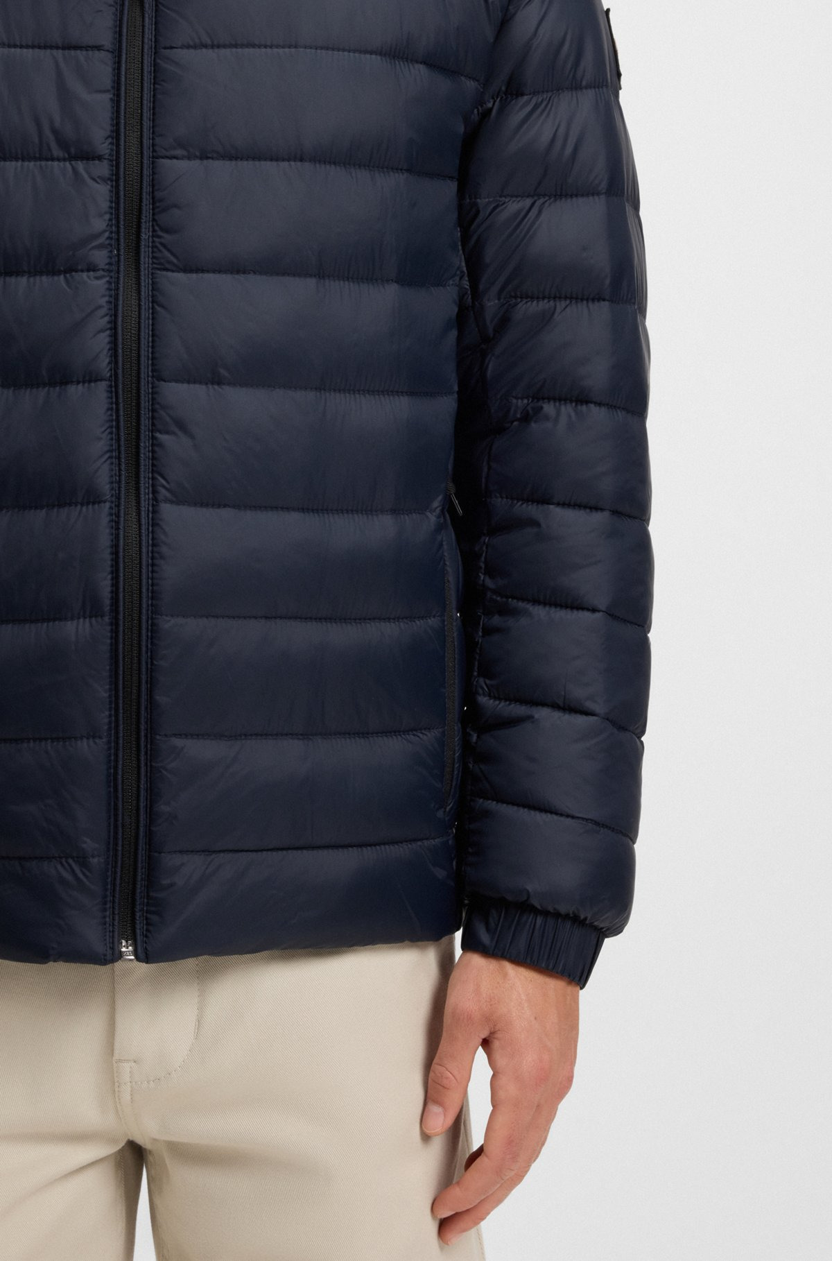 WATER-REPELLENT QUILTED FIELD JACKET WITH PACKABLE HOOD - 6