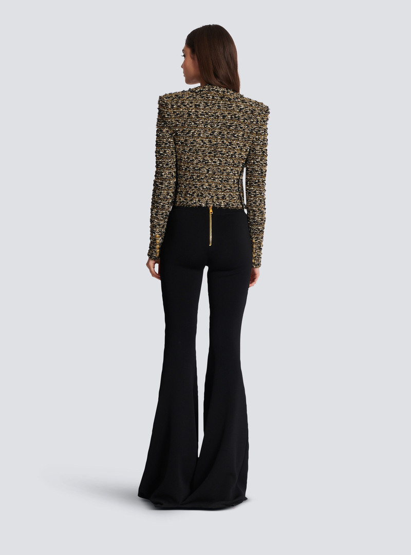 Cropped lurex tweed jacket 4