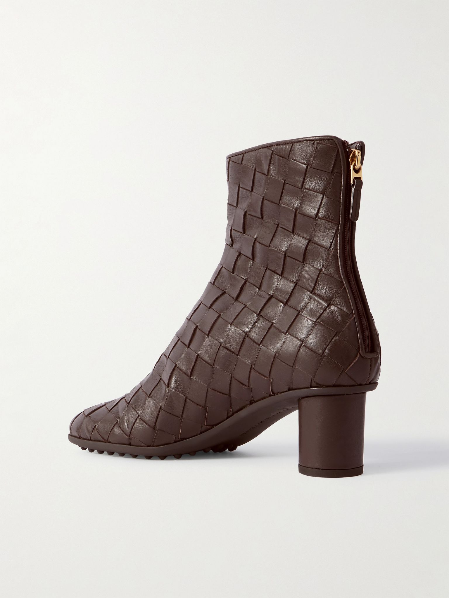 Atomic intrecciato leather ankle boots Brown - 3
