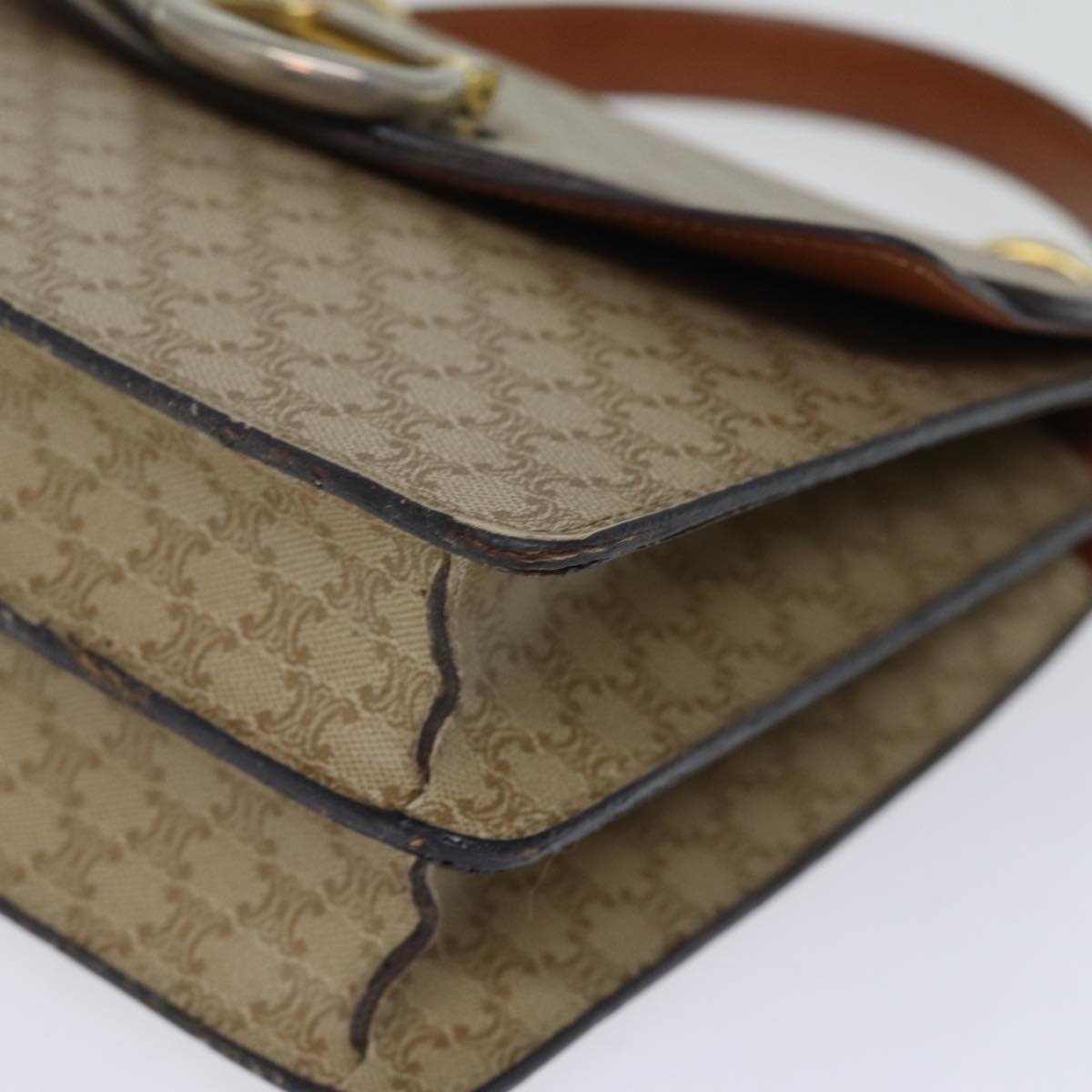 CELINE Macadam Canvas Hand Bag Beige - 15