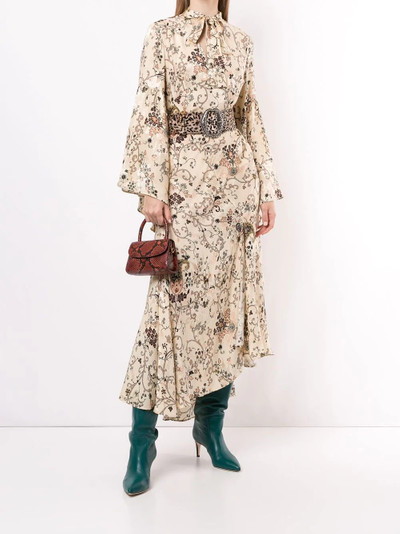 Etro paisley-print asymmetric midi dress outlook