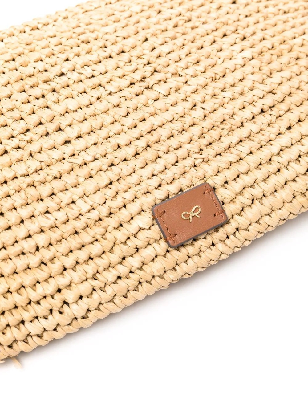 bow-detail raffia clutch bag - 4