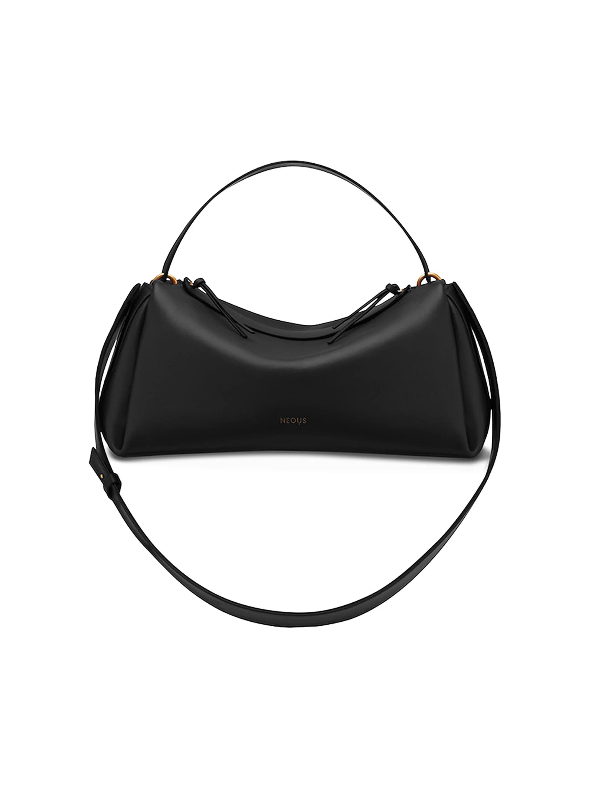 Women's Scorpius Leather Shoulder Bag - Black - 1