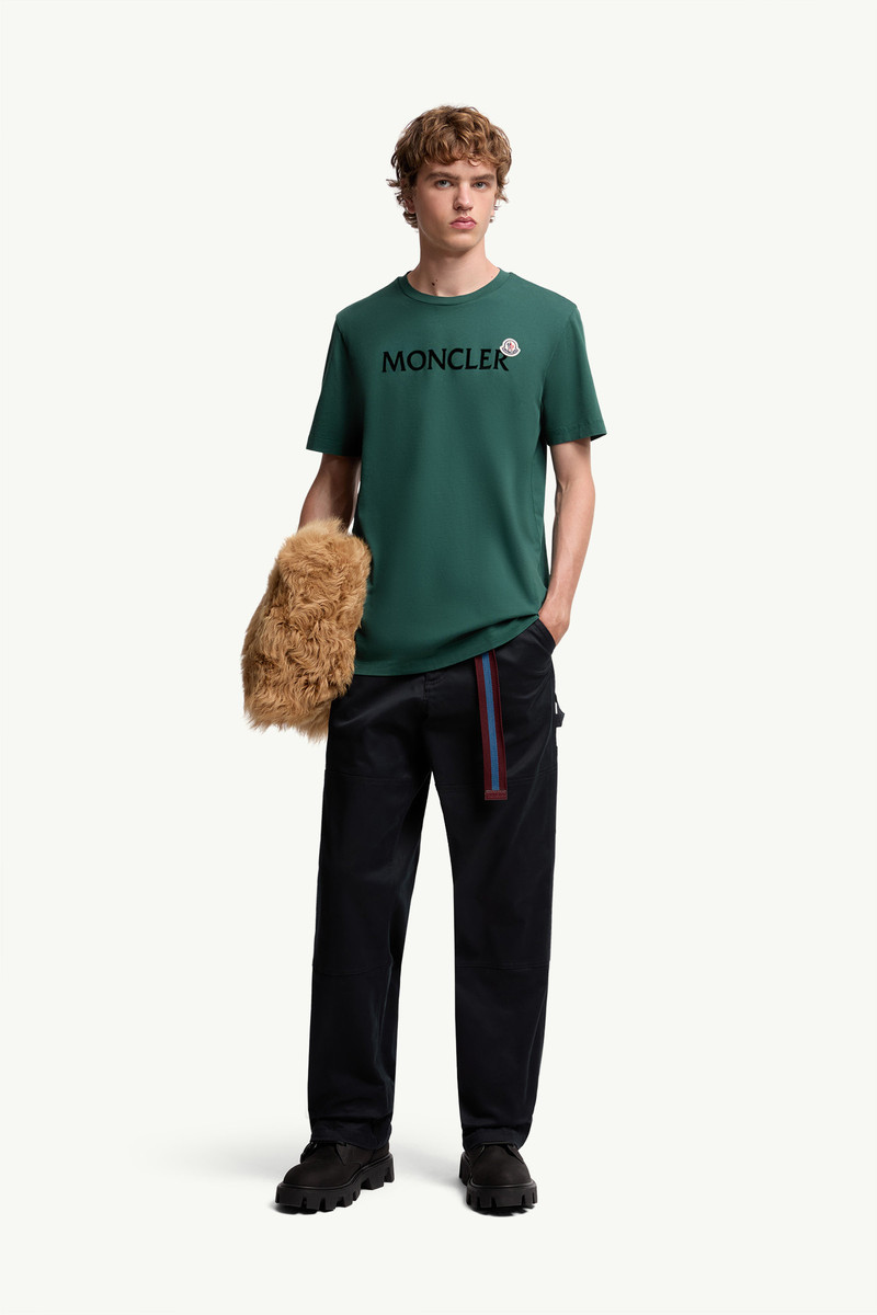 Moncler Flocked Logo Cotton T-Shirt outlook