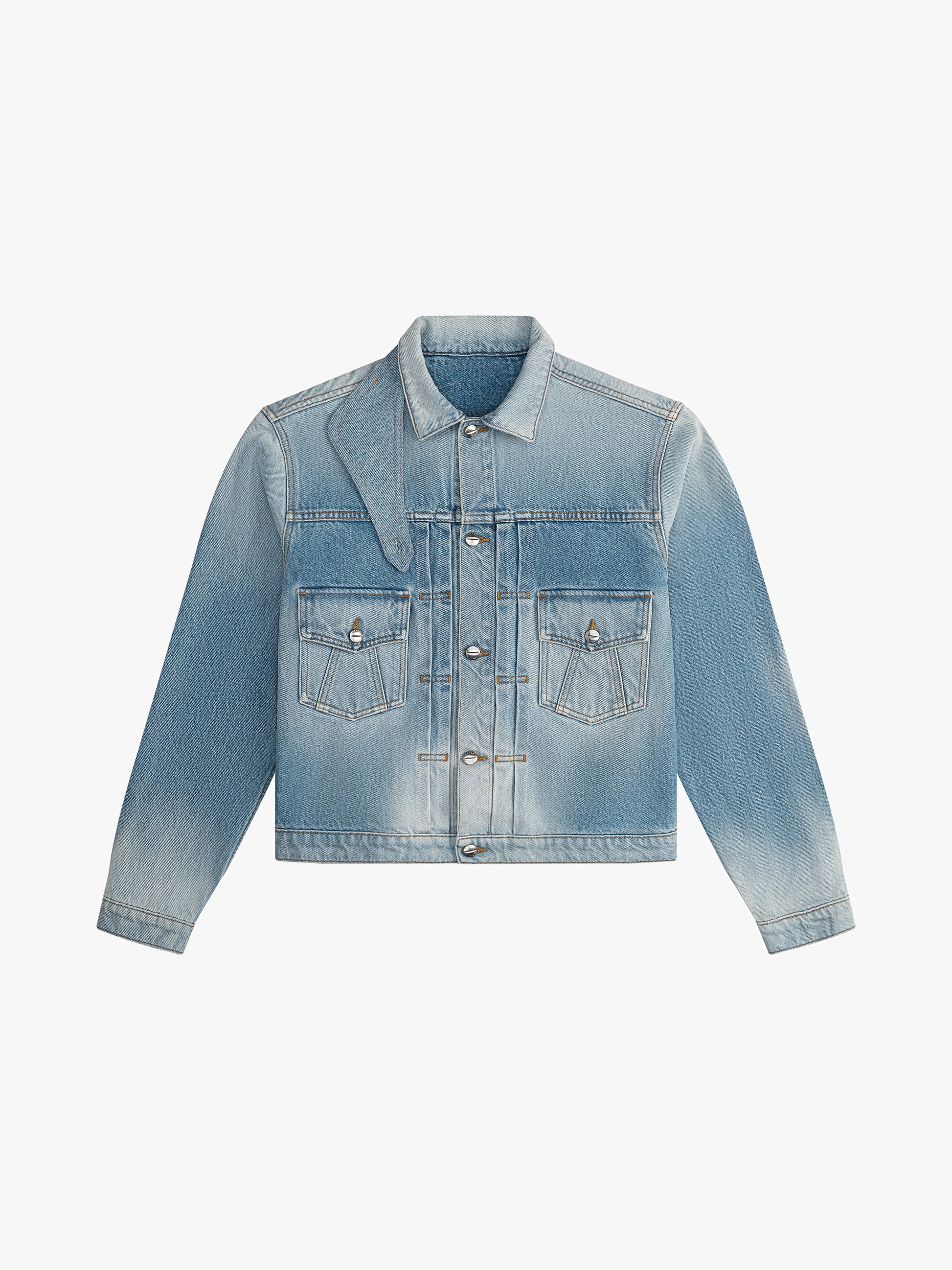 STANDARD DENIM TRUCKER JACKET W/ COLLAR - 1