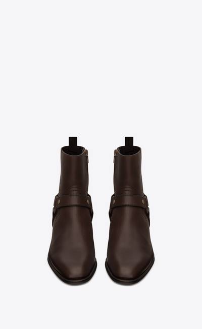 SAINT LAURENT wyatt harness boots in smooth leather outlook