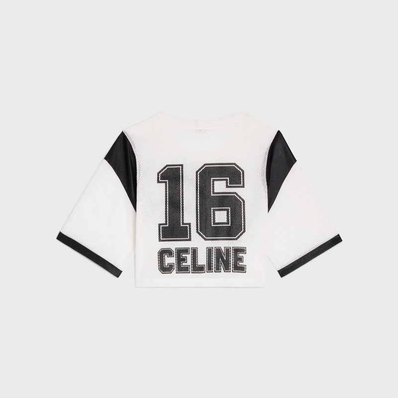 CELINE Cropped Celine 16 T-shirt in jersey mesh outlook