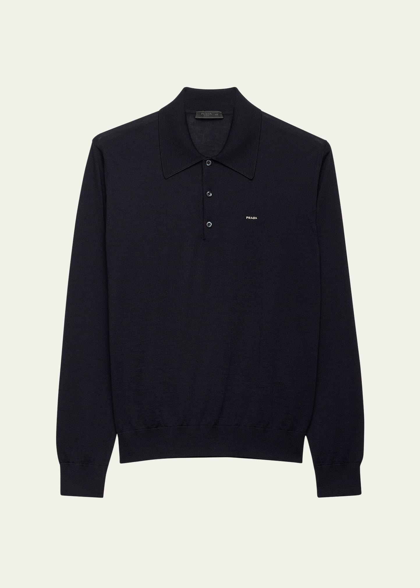 Men's Superfine Wool Small Logo Crewneck Sweater - 1