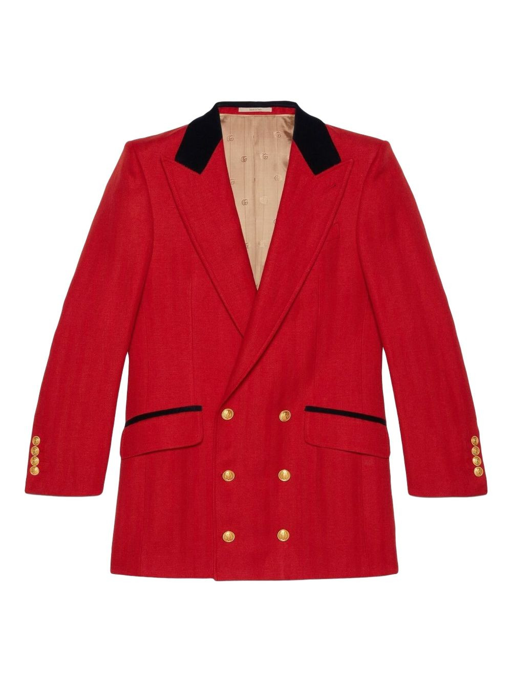 peak-lapels double-breasted blazer - 3