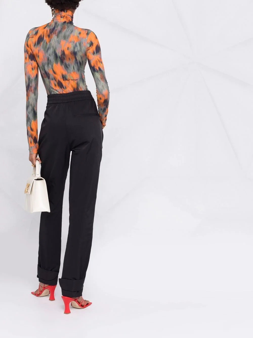 logo-print tailored trousers - 6