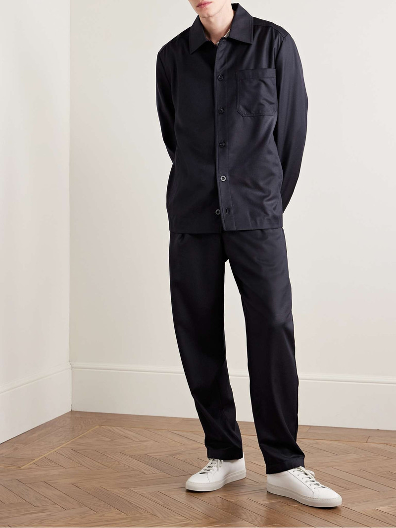 A.P.C. Renato Tapered Pleated Lyocell and Wool-Blend Twill Trousers outlook