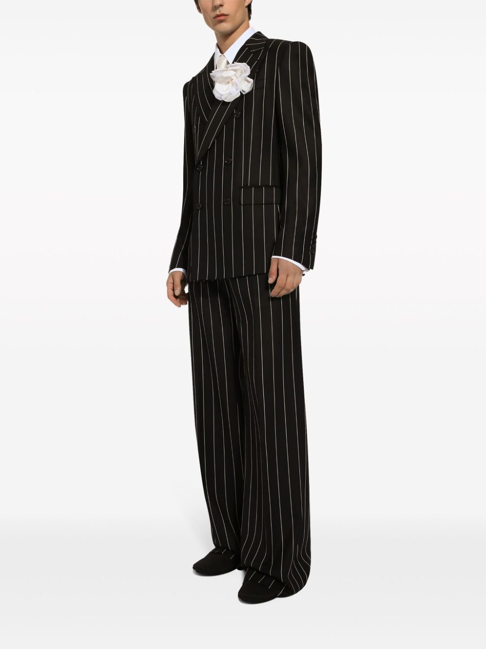 pinstripe-pattern wool blazer - 2