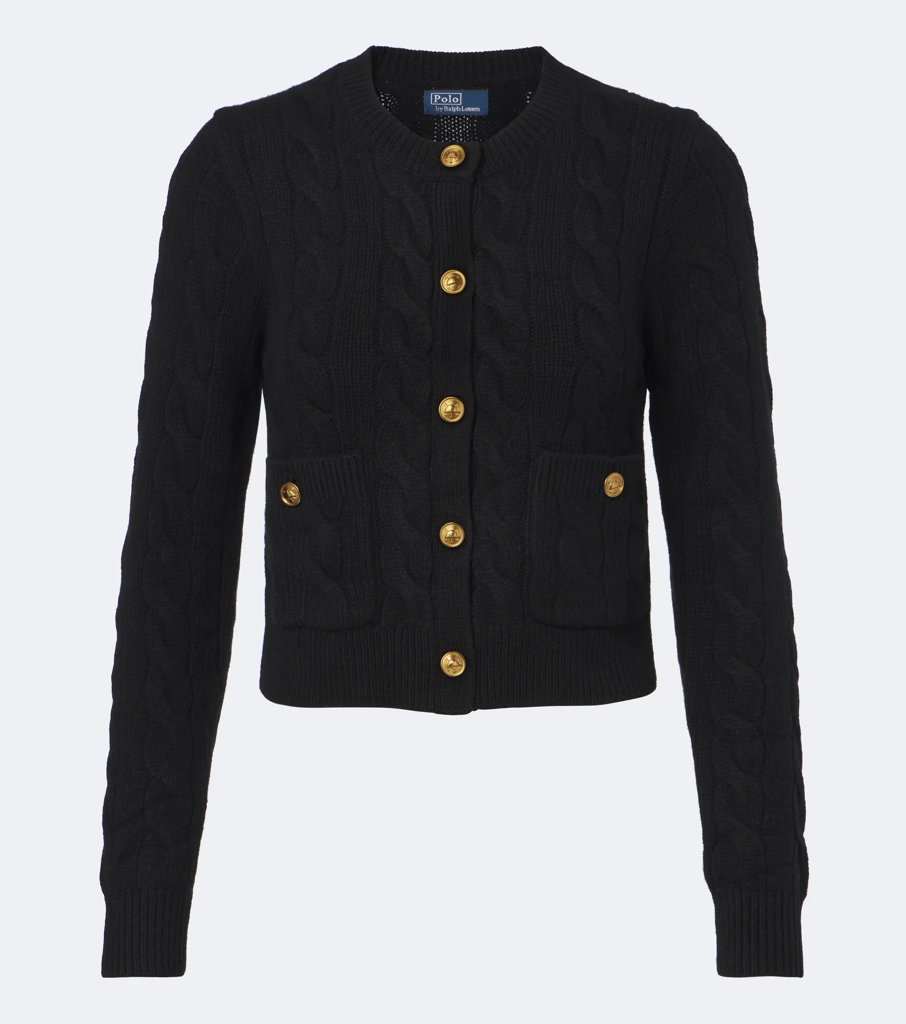 Cable-knit wool and cashmere cardigan - 1