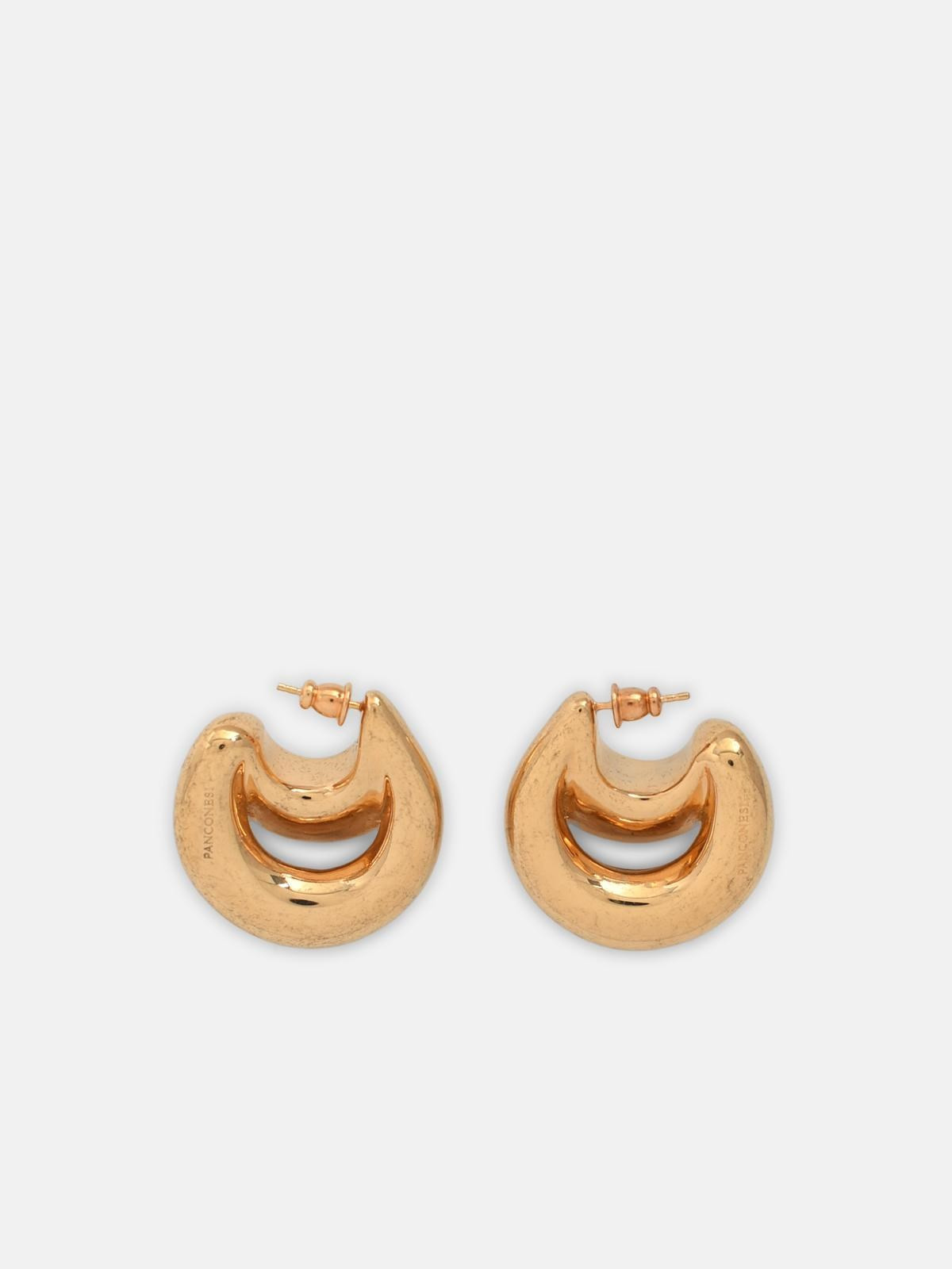GOLD 'DOUBLE BLOW UP' EARRINGS - 3