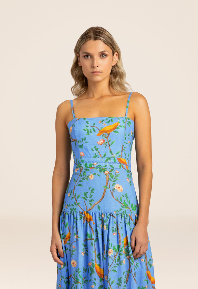 Lima Canarios Blue Maxi Dress 5