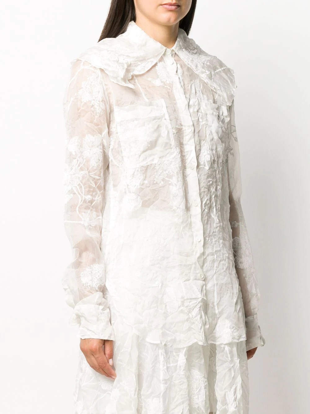 creased floral shirt - 3