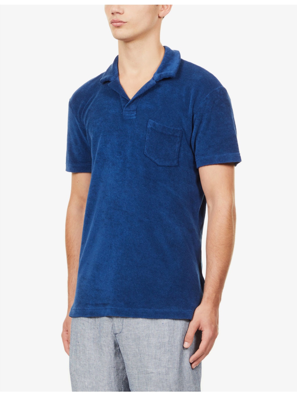 Terry brand-tab relaxed-fit cotton polo shirt - 3