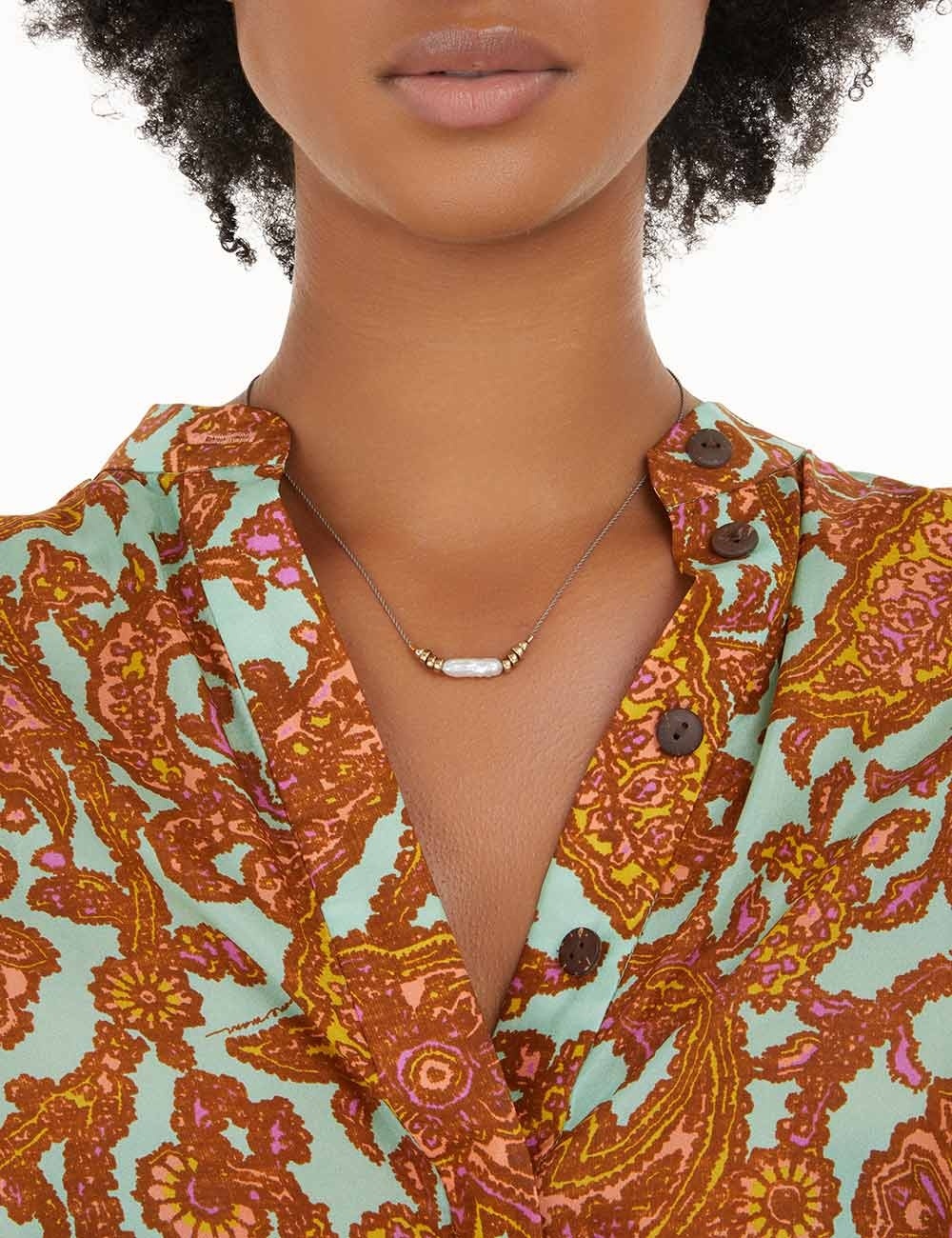 LONG PEARL CORDED NECKLACE - 2