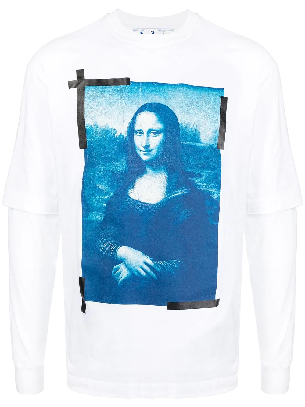 Monalisa-print long-sleeve cotton T-shirt - 1