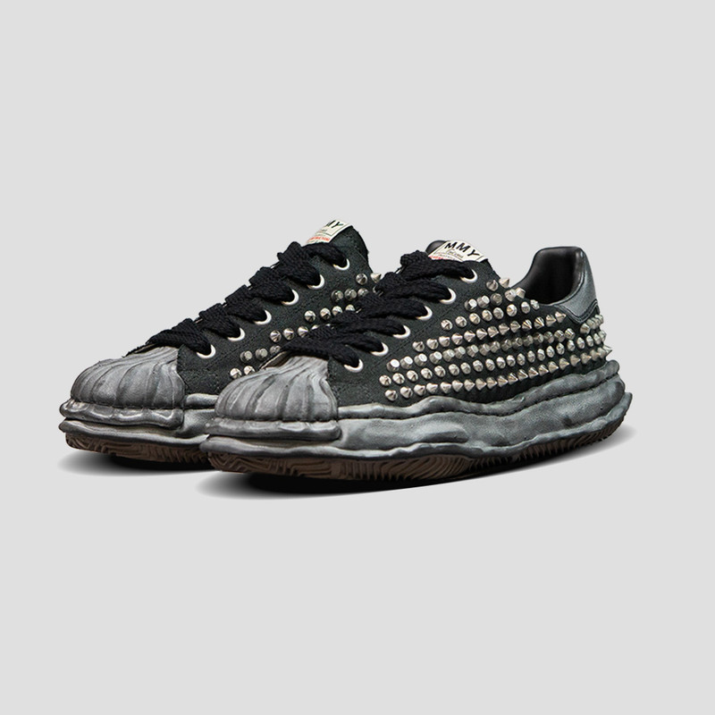 BLAKEY OG SOLE STUDDED CANVAS LOW-TOP SNEAKERS 1